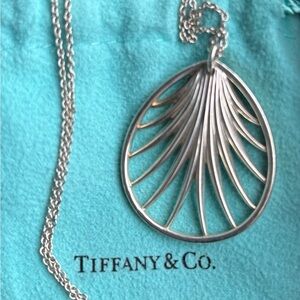 Tiffany & Co. 925 Sterling Silver Palm Pendant Necklace